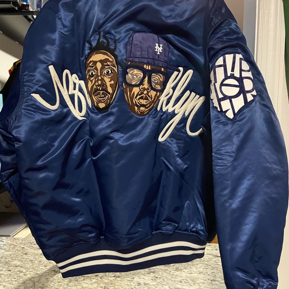 Custom Brooklyn Biggie and ODB Satin Bomber Jacket - Picture 7 of 8